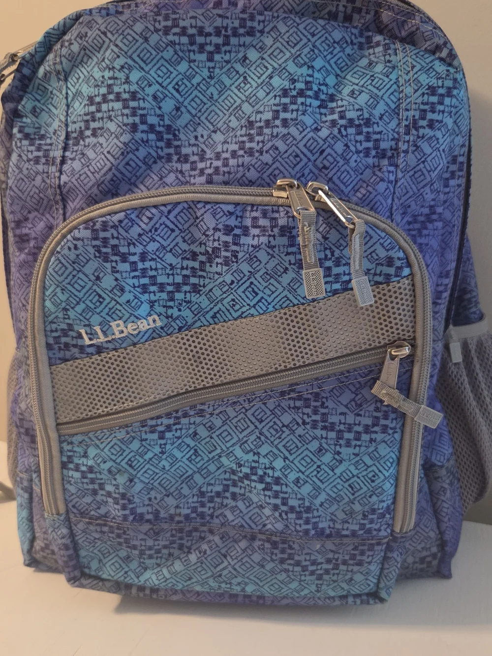 L.L. Bean Deluxe Backpack Reflective Geometric Tech Pocket 37L Fits 15